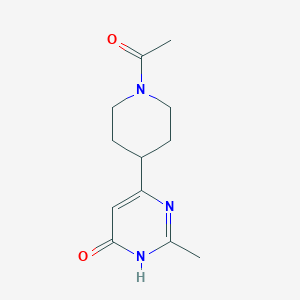 molecular formula C12H17N3O2 B1486760 1-(4-(6-Hydroxy-2-methylpyrimidin-4-yl)piperidin-1-yl)ethan-1-one CAS No. 1380982-74-0