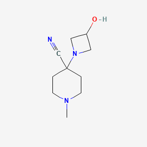 4-(3-Hydroxyazetidin-1-yl)-1-methylpiperidine-4-carbonitrile