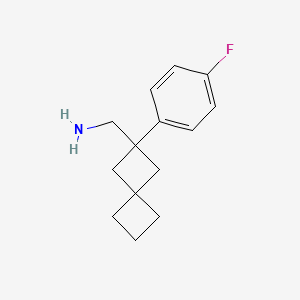 molecular formula C14H18FN B14867607 (2-(4-Fluorophenyl)spiro[3.3]heptan-2-yl)methanamine 