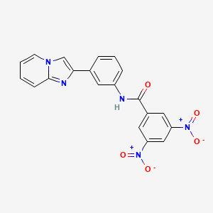 molecular formula C20H13N5O5 B14867625 N-(3-(imidazo[1,2-a]pyridin-2-yl)phenyl)-3,5-dinitrobenzamide 