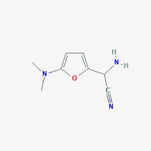 2-Amino-2-(5-(dimethylamino)furan-2-yl)acetonitrile