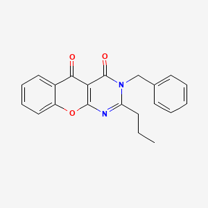 molecular formula C21H18N2O3 B14867647 3-benzyl-2-propyl-3H-chromeno[2,3-d]pyrimidine-4,5-dione 