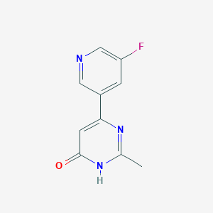 molecular formula C10H8FN3O B1486765 6-(5-Fluoropyridin-3-yl)-2-methylpyrimidin-4-ol CAS No. 1701837-38-8