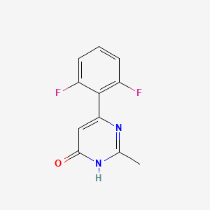 molecular formula C11H8F2N2O B1486766 6-(2,6-二氟苯基)-2-甲基嘧啶-4-醇 CAS No. 1692390-82-1