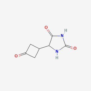 molecular formula C7H8N2O3 B14867665 5-(3-Oxocyclobutyl)imidazolidine-2,4-dione 