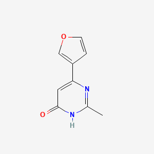molecular formula C9H8N2O2 B1486767 6-(呋喃-3-基)-2-甲基嘧啶-4-醇 CAS No. 1412954-37-0