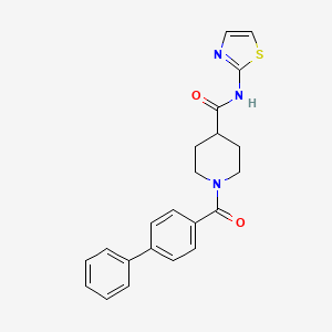 1-(biphenyl-4-ylcarbonyl)-N-(1,3-thiazol-2-yl)piperidine-4-carboxamide