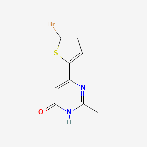 molecular formula C9H7BrN2OS B1486770 6-(5-Bromothiophen-2-yl)-2-methylpyrimidin-4-ol CAS No. 2091698-60-9