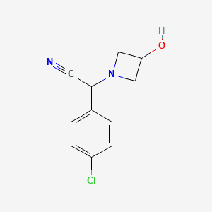 2-(4-Chlorophenyl)-2-(3-hydroxyazetidin-1-yl)acetonitrile