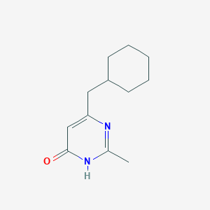 molecular formula C12H18N2O B1486771 6-(环己基甲基)-2-甲基嘧啶-4-醇 CAS No. 2092547-75-4