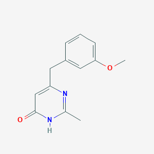 molecular formula C13H14N2O2 B1486772 6-(3-Methoxybenzyl)-2-methylpyrimidin-4-ol CAS No. 2097979-09-2