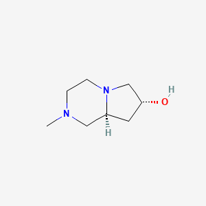 molecular formula C8H16N2O B14867736 (7R,8aS)-2-Methyloctahydropyrrolo[1,2-a]pyrazin-7-ol 