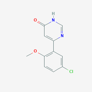 molecular formula C11H9ClN2O2 B1486774 6-(5-Chloro-2-methoxyphenyl)pyrimidin-4-ol CAS No. 1699147-12-0