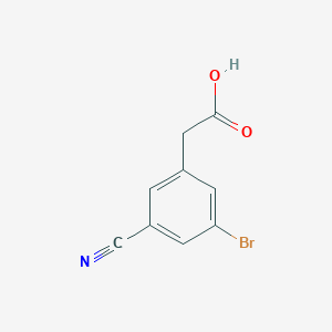 molecular formula C9H6BrNO2 B14867743 (3-Bromo-5-cyanophenyl)acetic acid 