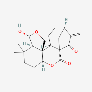 molecular formula C20H26O5 B14867756 (1S,4S,8R,9R,12S,13R,16R)-9-hydroxy-7,7-dimethyl-17-methylidene-3,10-dioxapentacyclo[14.2.1.01,13.04,12.08,12]nonadecane-2,18-dione 