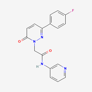 molecular formula C17H13FN4O2 B14867757 2-(3-(4-fluorophenyl)-6-oxopyridazin-1(6H)-yl)-N-(pyridin-3-yl)acetamide 