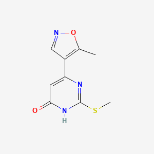 molecular formula C9H9N3O2S B1486777 6-(5-methylisoxazol-4-yl)-2-(methylthio)pyrimidin-4(3H)-one CAS No. 2098095-99-7