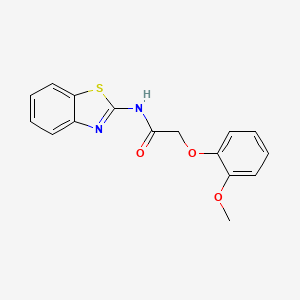 molecular formula C16H14N2O3S B14867781 N-(1,3-benzothiazol-2-yl)-2-(2-methoxyphenoxy)acetamide 