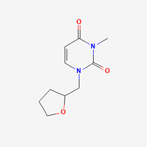 molecular formula C10H14N2O3 B14867790 3-methyl-1-((tetrahydrofuran-2-yl)methyl)pyrimidine-2,4(1H,3H)-dione 