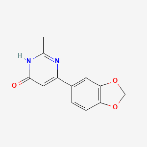 molecular formula C12H10N2O3 B1486780 6-(苯并[d][1,3]二氧杂环-5-基)-2-甲基嘧啶-4-醇 CAS No. 2098123-19-2