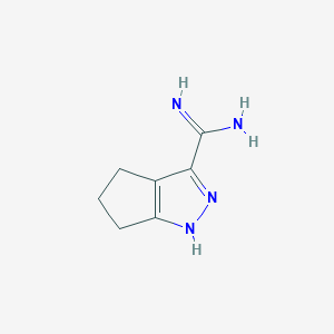 molecular formula C7H10N4 B1486781 2,4,5,6-Tetrahydrocyclopenta[c]pyrazole-3-carboximidamide CAS No. 2098140-81-7