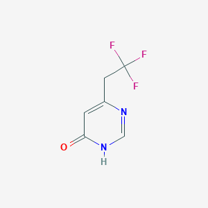 molecular formula C6H5F3N2O B1486782 6-(2,2,2-Trifluoroethyl)pyrimidin-4-ol CAS No. 2092788-84-4