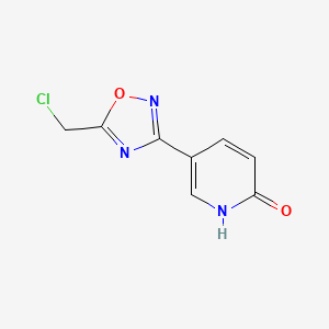 molecular formula C8H6ClN3O2 B1486785 5-(5-(Chloromethyl)-1,2,4-oxadiazol-3-yl)pyridin-2-ol CAS No. 2011063-90-2
