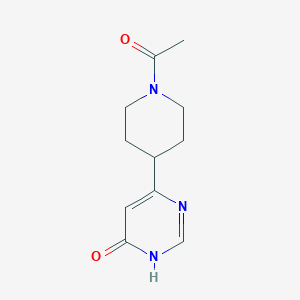 molecular formula C11H15N3O2 B1486789 1-(4-(6-Hydroxypyrimidin-4-yl)piperidin-1-yl)ethan-1-one CAS No. 2091717-17-6