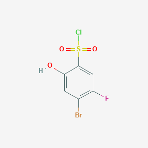 molecular formula C6H3BrClFO3S B14867894 4-Bromo-5-fluoro-2-hydroxybenzenesulfonyl chloride 