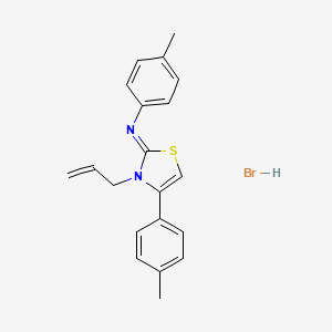 4-methyl-N-[(2E)-4-(4-methylphenyl)-3-(prop-2-en-1-yl)-1,3-thiazol-2(3H)-ylidene]aniline hydrobromide