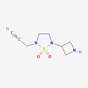 molecular formula C8H13N3O2S B14867908 2-(Azetidin-3-yl)-5-(prop-2-yn-1-yl)-1,2,5-thiadiazolidine 1,1-dioxide 