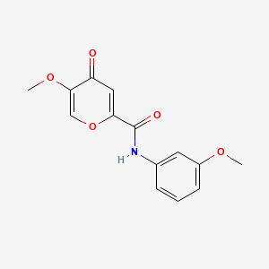 molecular formula C14H13NO5 B14867918 5-methoxy-N-(3-methoxyphenyl)-4-oxo-4H-pyran-2-carboxamide 