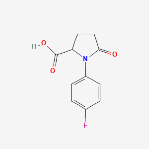 molecular formula C11H10FNO3 B14867921 1-(4-Fluorophenyl)-5-oxopyrrolidine-2-carboxylic acid 