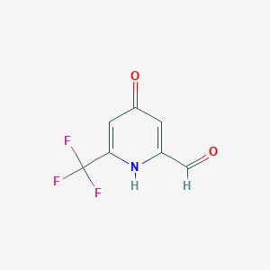 molecular formula C7H4F3NO2 B14867944 4-Hydroxy-6-(trifluoromethyl)picolinaldehyde 