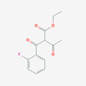 molecular formula C13H13FO4 B14867945 Ethyl 2-(2-fluorobenzoyl)-3-oxobutanoate 