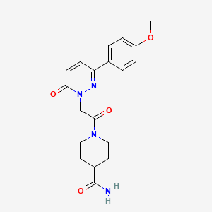 1-{[3-(4-methoxyphenyl)-6-oxopyridazin-1(6H)-yl]acetyl}piperidine-4-carboxamide