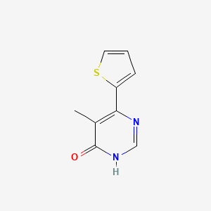molecular formula C9H8N2OS B1486798 5-Methyl-6-(thiophen-2-yl)pyrimidin-4-ol CAS No. 1700308-19-5