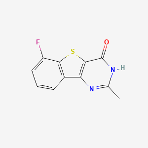 molecular formula C11H7FN2OS B1486800 6-fluoro-2-methylbenzo[4,5]thieno[3,2-d]pyrimidin-4(3H)-one CAS No. 2097977-00-7