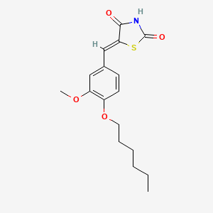 (Z)-5-(4-(hexyloxy)-3-methoxybenzylidene)thiazolidine-2,4-dione