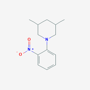 molecular formula C13H18N2O2 B14868011 3,5-Dimethyl-1-(2-nitrophenyl)piperidine 