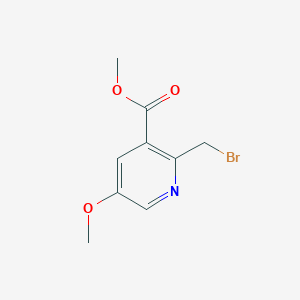 molecular formula C9H10BrNO3 B14868017 Methyl 2-(bromomethyl)-5-methoxynicotinate 