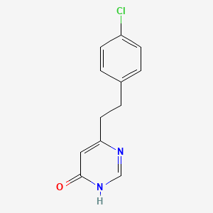 molecular formula C12H11ClN2O B1486802 6-(4-氯苯乙基)嘧啶-4-醇 CAS No. 2092803-42-2
