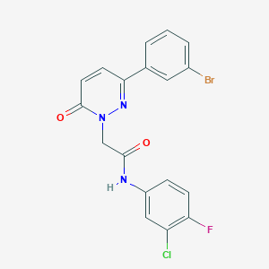 2-(3-(3-bromophenyl)-6-oxopyridazin-1(6H)-yl)-N-(3-chloro-4-fluorophenyl)acetamide