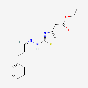 (Z)-ethyl 2-(2-(2-(3-phenylpropylidene)hydrazinyl)thiazol-4-yl)acetate