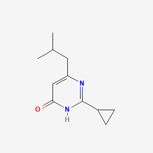 molecular formula C11H16N2O B1486805 4(3H)-嘧啶酮，2-环丙基-6-(2-甲基丙基)- CAS No. 945955-11-3
