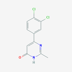 molecular formula C11H8Cl2N2O B1486806 6-(3,4-二氯苯基)-2-甲基嘧啶-4-醇 CAS No. 1700282-43-4