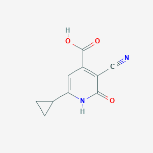 molecular formula C10H8N2O3 B14868060 3-Cyano-6-cyclopropyl-2-oxo-1,2-dihydropyridine-4-carboxylic acid 