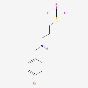 molecular formula C11H13BrF3NS B14868068 (4-Bromo-benzyl)-(3-trifluoromethylsulfanyl-propyl)-amine 