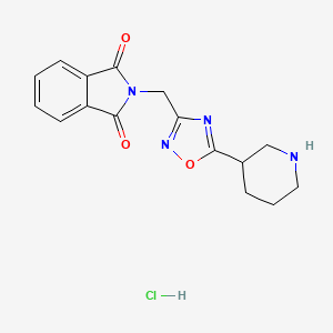 2-((5-(Piperidin-3-yl)-1,2,4-oxadiazol-3-yl)methyl)isoindoline-1,3-dione hydrochloride