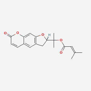 2-[(2R)-7-oxo-2,3-dihydrofuro[3,2-g]chromen-2-yl]propan-2-yl 3-methylbut-2-enoate